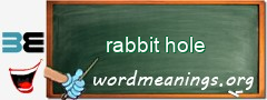 WordMeaning blackboard for rabbit hole